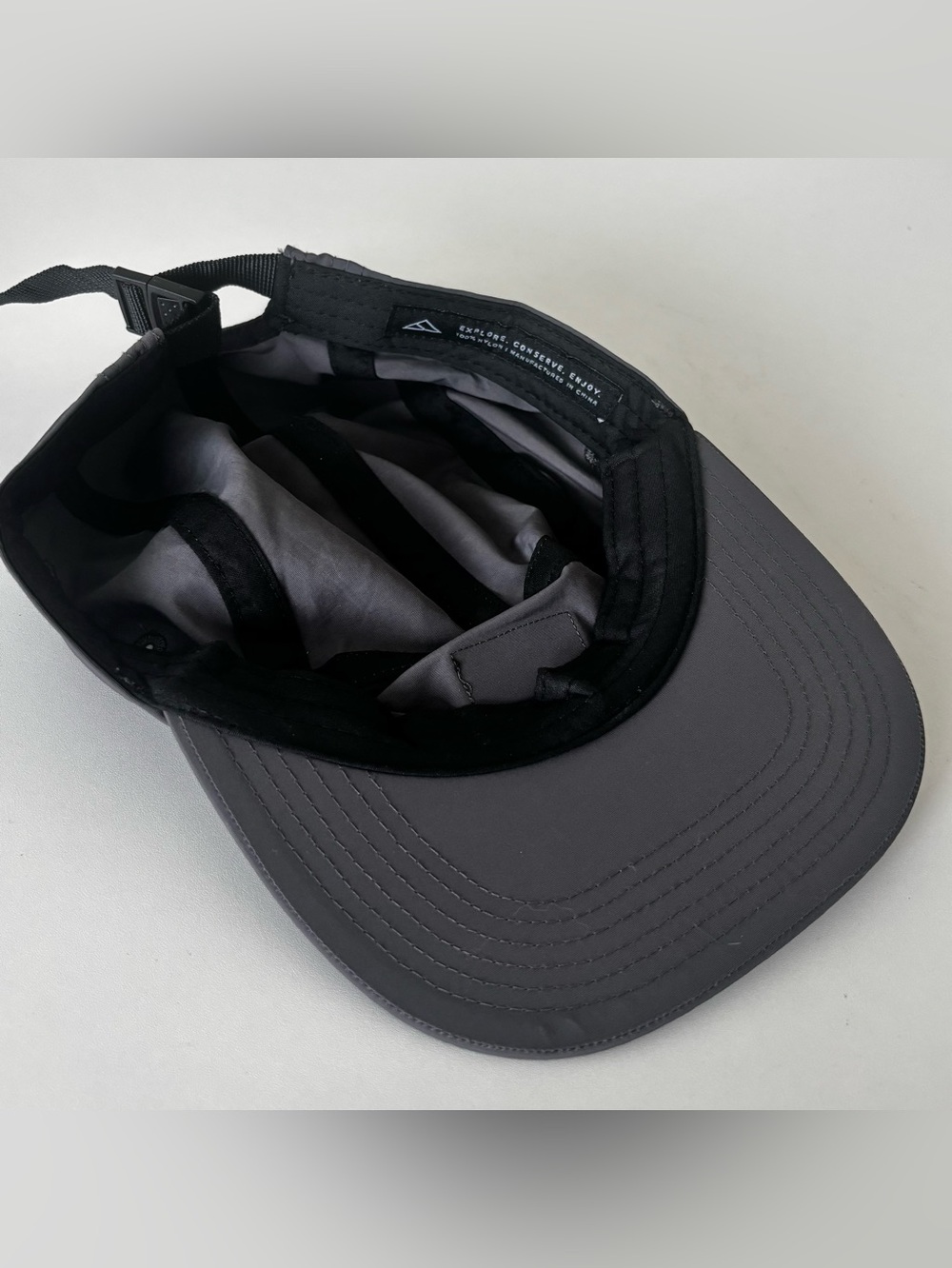 Tillak Wallowa Camp Hat, Basalt Grey Cap, Lightweight Nylon, Buckle Strapback - Picture 8 of 10